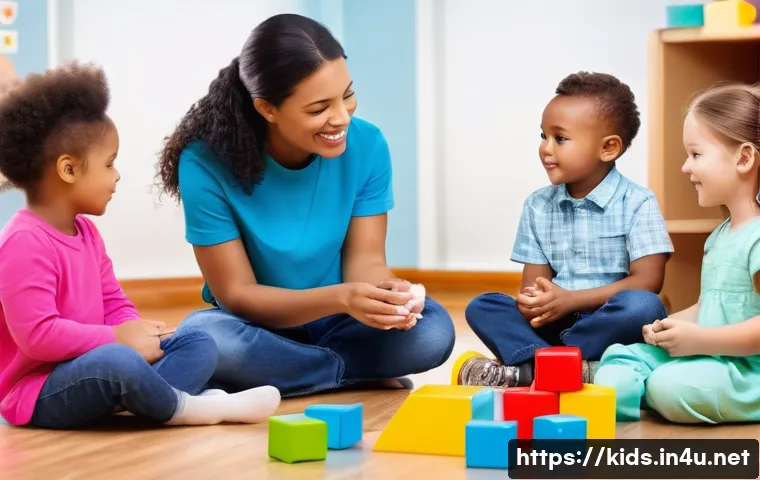 유아교육지도사 강의 준비를 위한 필수 항목 정리 - A bright, welcoming early childhood classroom scene showing a diverse group of toddlers aged 0-6 yea...