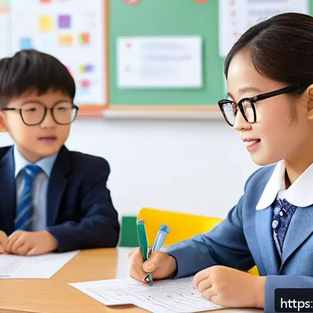 유아교육지도사 연봉협상 팁 - A professional early childhood education instructor in a bright, organized classroom setting, confid...